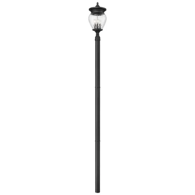Z-lite Davina By  Black 12 Inch 4 Light Outdoor Post Mounted Fixture