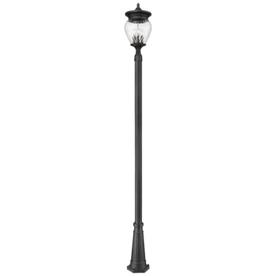 Z-lite Davina By  Black 12 Inch 4 Light Outdoor Post Mounted Fixture