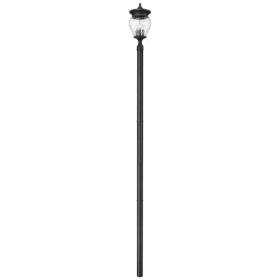 Z-lite Davina By  Black 12 Inch 4 Light Outdoor Post Mounted Fixture