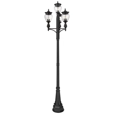 Z-lite Davina By  Black 31.5 Inch 3 Light Outdoor Post Mounted Fixture