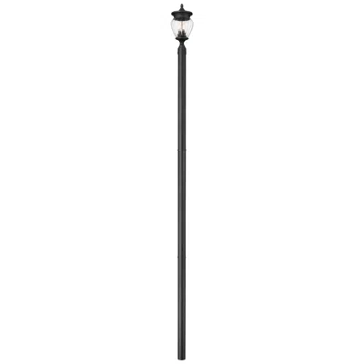 Z-lite Davina By  Black 9 Inch 3 Light Outdoor Post Mounted Fixture