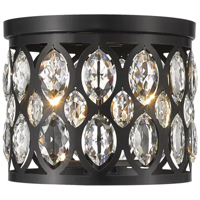 Z-lite Dealey 11 3/4" Wide Matte Black Ceiling Light