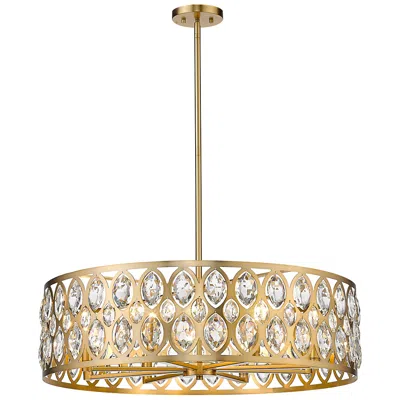 Z-lite Dealey 30 1/4" Wide Crystal Heirloom Brass 8-light Chandelier