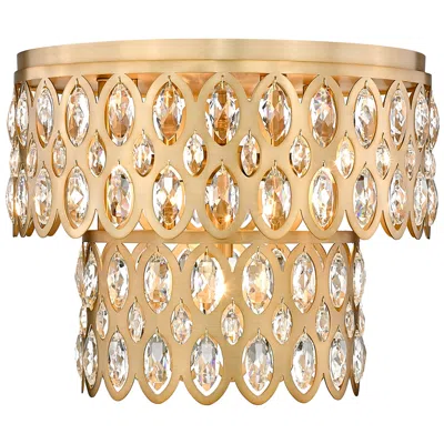 Z-lite Dealey By  Heirloom Brass 15 Inch 5 Light Flush Mount