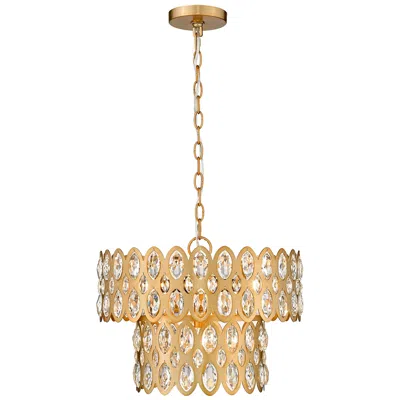 Z-lite Dealey By  Heirloom Brass 15.75 Inch 5 Light Pendant