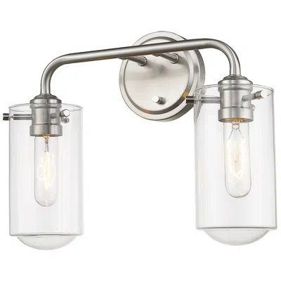 Z-lite Delaney 15" Wide High Brushed Nickel 2-light Bath Light