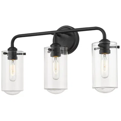 Z-lite Delaney 22" Wide High Matte Black 3-light Bath Light