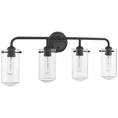 Z-lite Delaney 30" Wide High Matte Black 4-light Bath Light