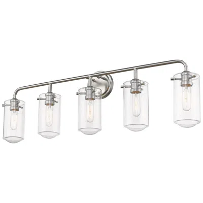 Z-lite Delaney 38" Wide High Brushed Nickel 5-light Bath Light
