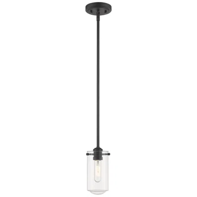 Z-lite Delaney By  Matte Black 4 Inch 1 Light Mini Pendant