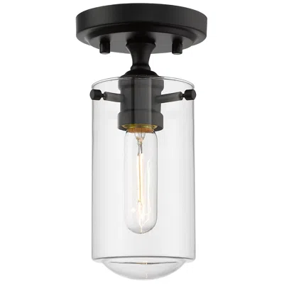Z-lite Delaney By  Matte Black 5 Inch 1 Light Flush Mount