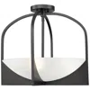 Z-lite Devon By  Matte Black 4 Light Semi Flush Mount