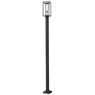 Z-lite Dunbroch 115 1/4"h Black Outdoor Post Light With Base