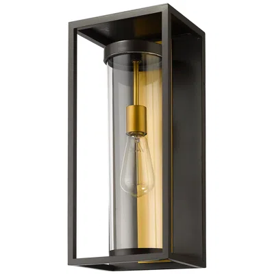 Z-lite Dunbroch 18 1/4" High Deep Bronze Brass Outdoor Wall Light