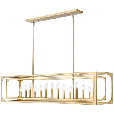 Z-lite Easton By  Rubbed Brass 13 Inch 13 Light Island