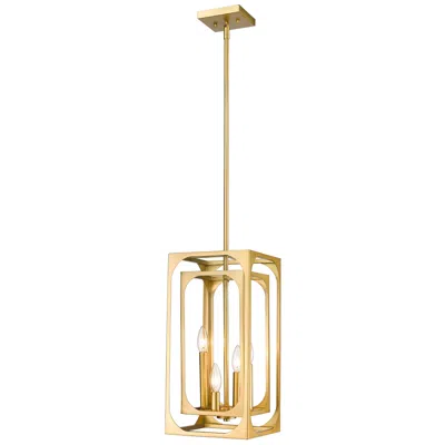 Z-lite Easton By  Rubbed Brass 9.25 Inch 4 Light Chandelier