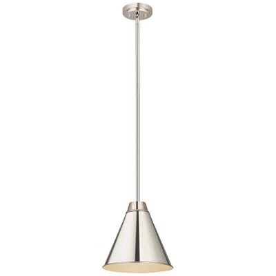 Z-lite Eaton By  Polished Nickel 12 Inch 1 Light Pendant