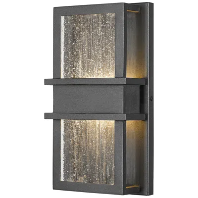 Z-lite Eclipse 12" High Black Metal Led Outdoor Wall Light