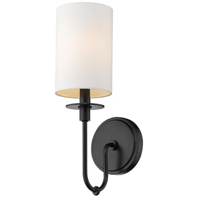 Z-lite Ella 15 1/2" High Matte Black Wall Sconce