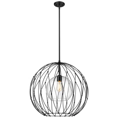 Z-lite Elle By  Matte Black 24 Inch 1 Light Pendant