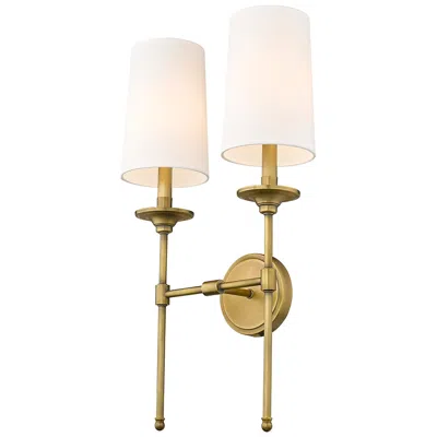 Z-lite Emily 24" High 2-light Rubbed Brass Wall Sconce