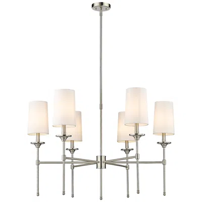 Z-lite Emily 38" Wide Brushed Nickel 6-light Chandelier