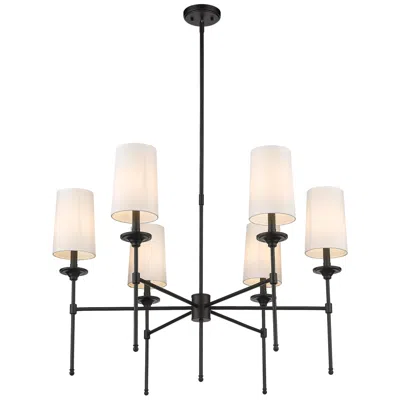 Z-lite Emily By  Matte Black 38 Inch 6 Light Chandelier