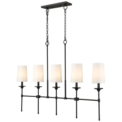 Z-lite Emily By  Matte Black 5.5 Inch 5 Light Island