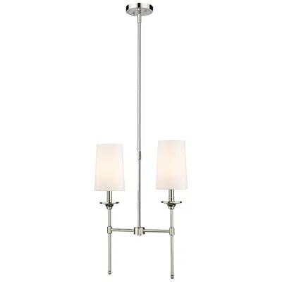 Z-lite Emily By  Polished Nickel 2 Light Island Pendant