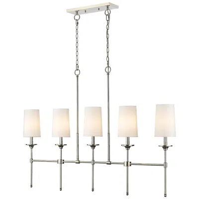 Z-lite Emily By  Polished Nickel 5 Light Island Pendant