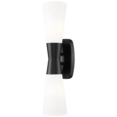 Z-lite Emrys By  Matte Black 2 Light Wall Sconce