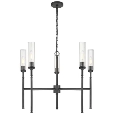 Z-lite Esme By  32 Inch Matte Black 5 Light Chandelier