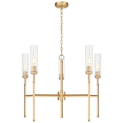 Z-lite Esme By  32 Inch Modern Gold 5 Light Chandelier