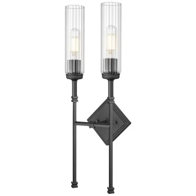 Z-lite Esme By  Matte Black 2 Light Wall Sconce