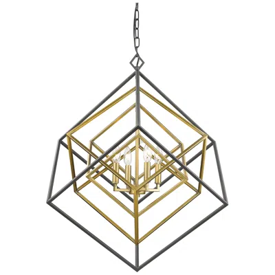 Z-lite Euclid 29 1/2" Wide Olde Brass And Bronze 4-light Chandelier