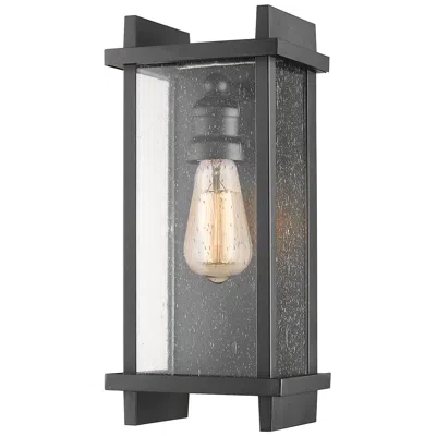 Z-lite Fallow 13" High Black Outdoor Wall Light