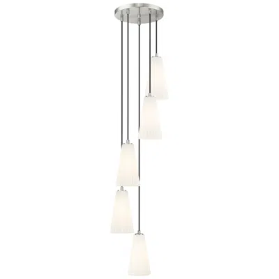Z-lite Farrell By  Brushed Nickel 12 Inch 5 Light Chandelier
