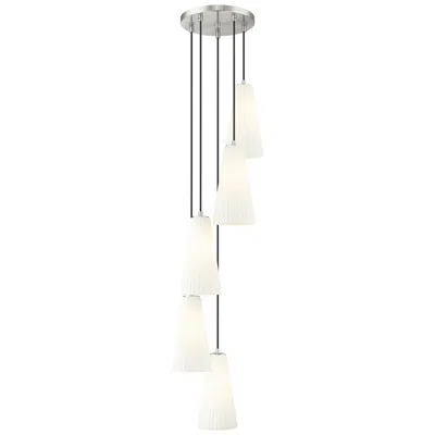 Z-lite Farrell By  Brushed Nickel 12 Inch 5 Light Chandelier