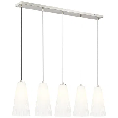 Z-lite Farrell By  Brushed Nickel 7.25 Inch 5 Light Linear Chandelier