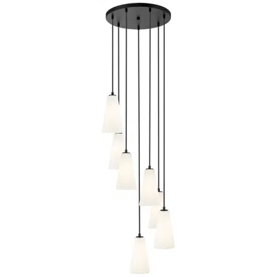 Z-lite Farrell By  Matte Black 18 Inch 7 Light Chandelier