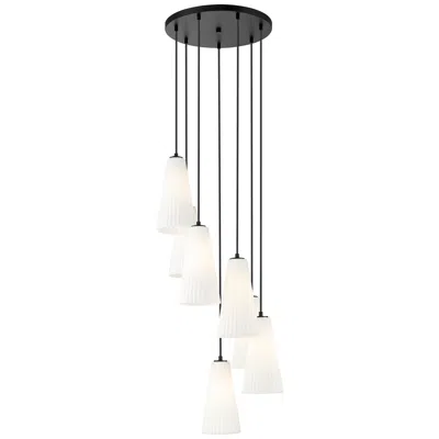 Z-lite Farrell By  Matte Black 18 Inch 7 Light Chandelier