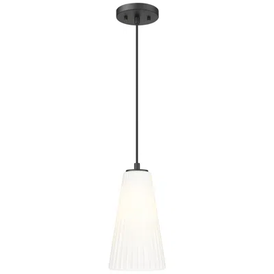 Z-lite Farrell By  Matte Black 6 Inch 1 Light Pendant