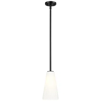 Z-lite Farrell By  Matte Black 6 Inch 1 Light Pendant