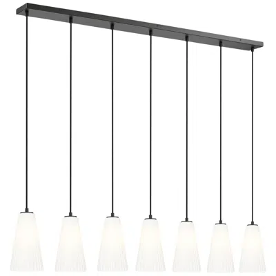 Z-lite Farrell By  Matte Black 6 Inch 7 Light Linear Chandelier