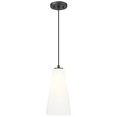 Z-lite Farrell By  Matte Black 7.25 Inch 1 Light Pendant