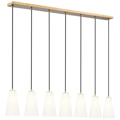 Z-lite Farrell By  Modern Gold 6 Inch 7 Light Linear Chandelier