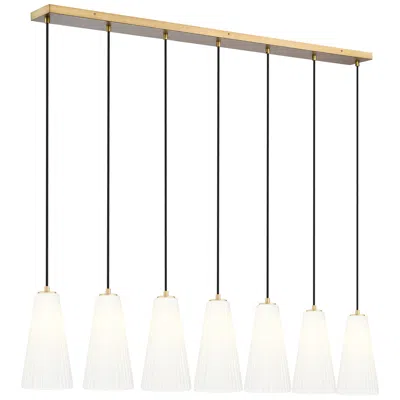 Z-lite Farrell By  Modern Gold 7.25 Inch 7 Light Linear Chandelier