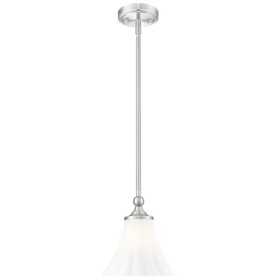 Z-lite Fleur By  8 Inch Brushed Nickel 1 Light Pendant