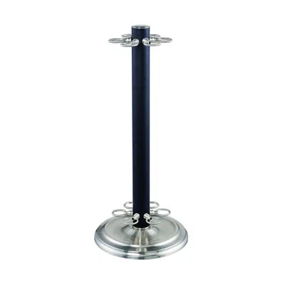Z-lite Floor Cue Rack In Matte Black,brushed Nickel