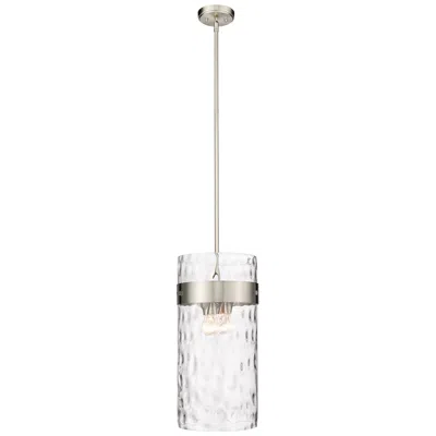 Z-lite Fontaine 13" Wide Brushed Nickel 4-light Cylinder Pendant